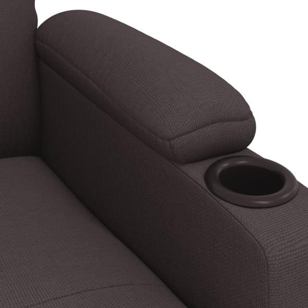 Relaxsessel Elektrisch Dunkelbraun Stoff