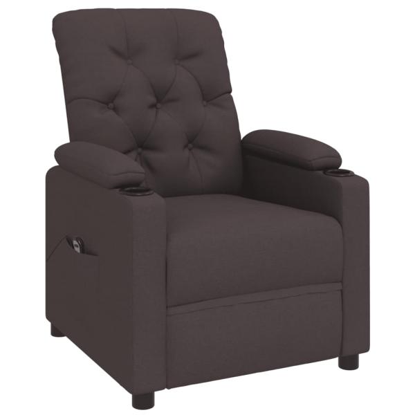 Relaxsessel Elektrisch Dunkelbraun Stoff