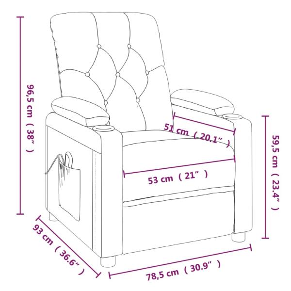 Relaxsessel Elektrisch Dunkelbraun Stoff