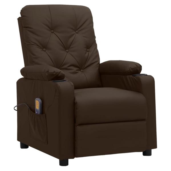 ARDEBO.de - Massagesessel Braun Kunstleder
