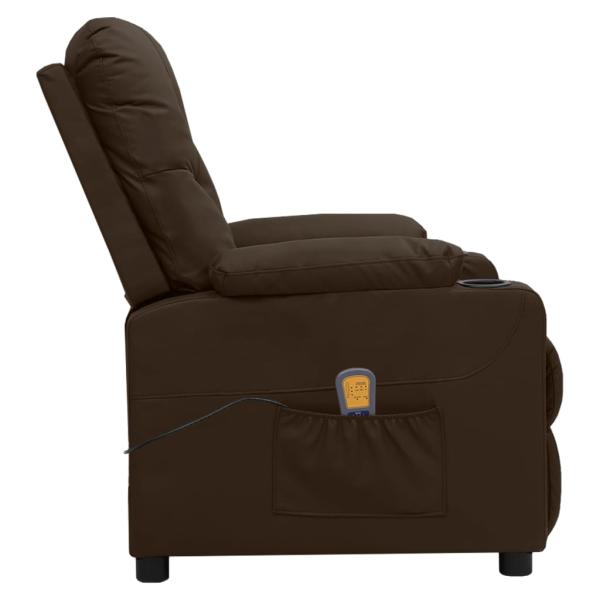 Massagesessel Braun Kunstleder