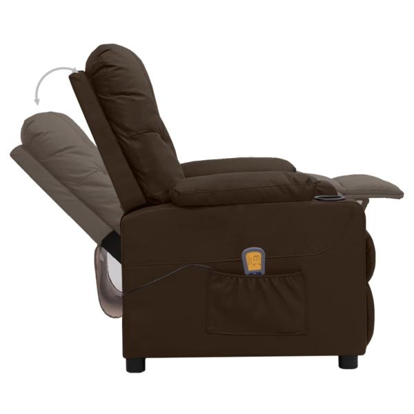 Massagesessel Braun Kunstleder