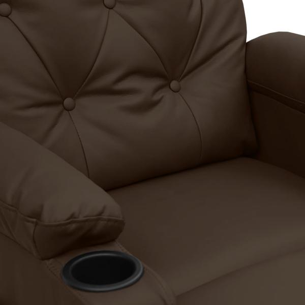 Massagesessel Braun Kunstleder