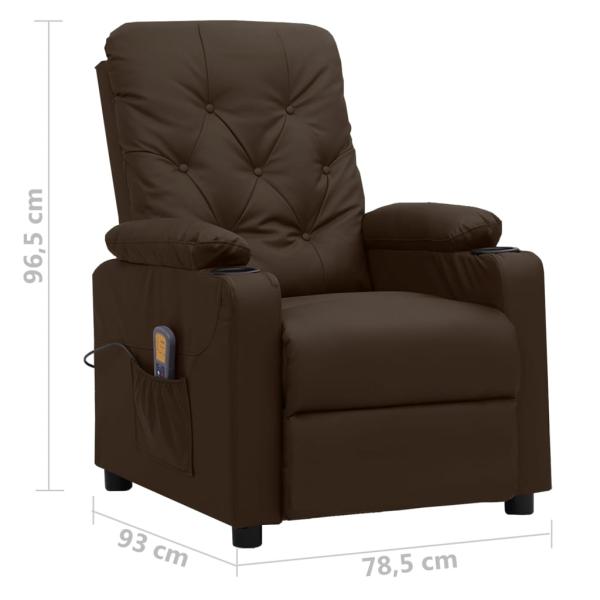 Massagesessel Braun Kunstleder