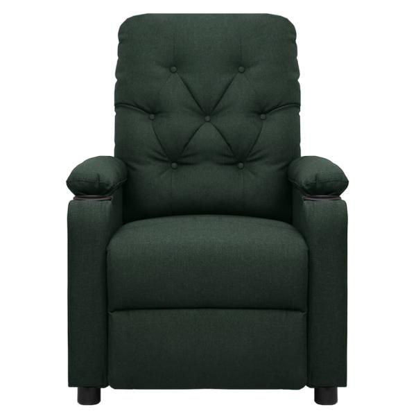 Massagesessel Dunkelgrün Stoff