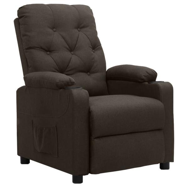 Relaxsessel Dunkelbraun Stoff