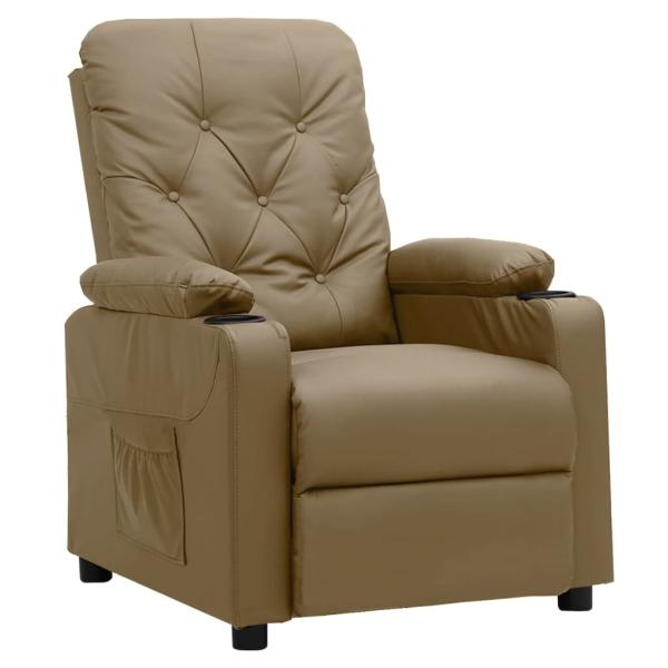 ARDEBO.de - Relaxsessel Cappuccino-Braun Kunstleder