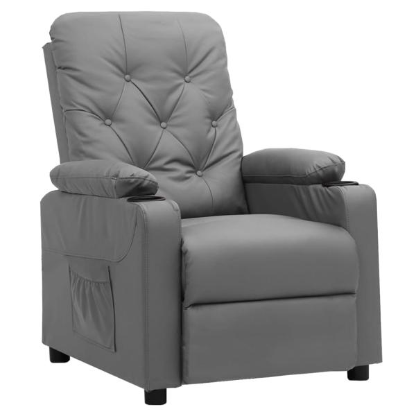 ARDEBO.de - Relaxsessel Grau Kunstleder