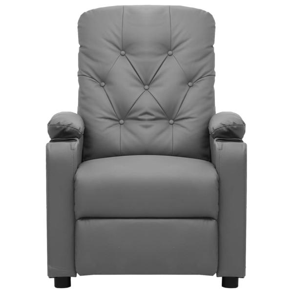 Relaxsessel Grau Kunstleder