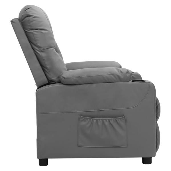 Relaxsessel Grau Kunstleder
