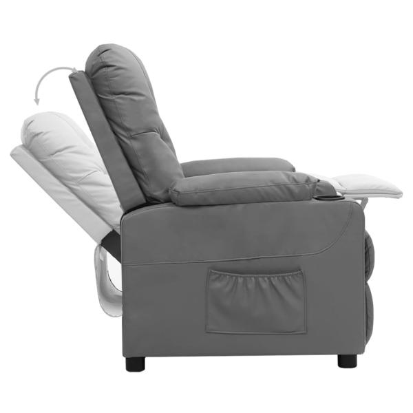 Relaxsessel Grau Kunstleder