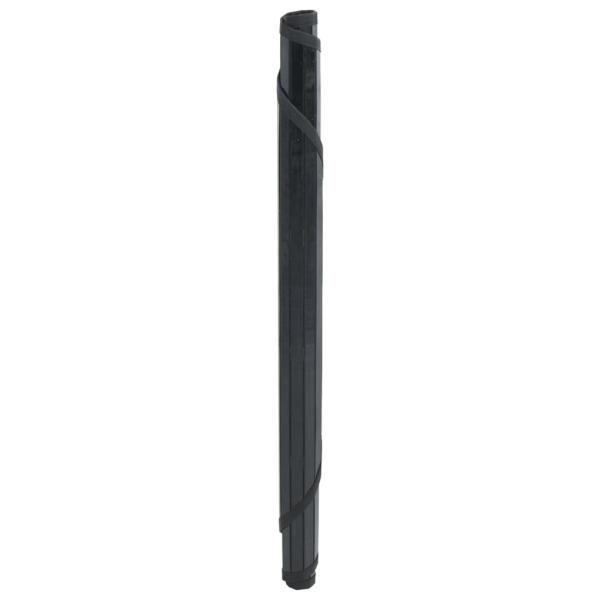 Teppich Rund Schwarz 80 cm Bambus