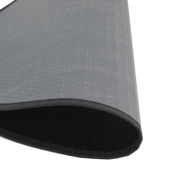 Teppich Rund Schwarz 80 cm Bambus
