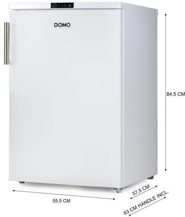 DOMO DO91123 Stand Kühlschrank ohne Gefrierfach, 55,5 cm breit, 134 L, Superkühlfunktion, LED-Display, weiß