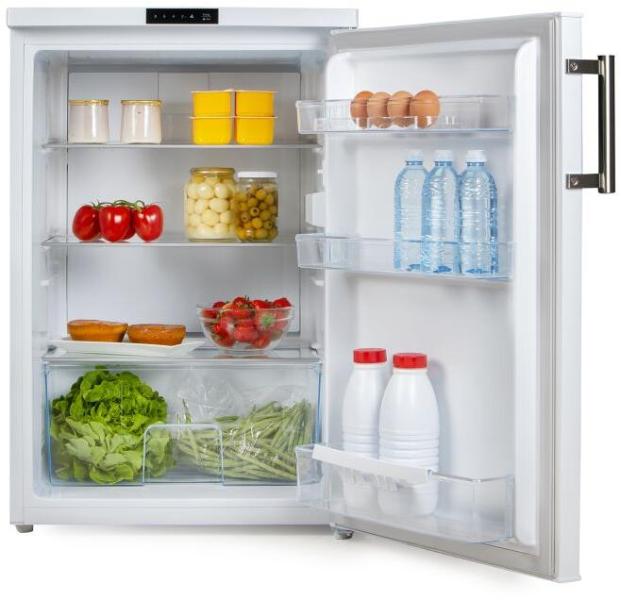 DOMO DO91123 Stand Kühlschrank ohne Gefrierfach, 55,5 cm breit, 134 L, Superkühlfunktion, LED-Display, weiß