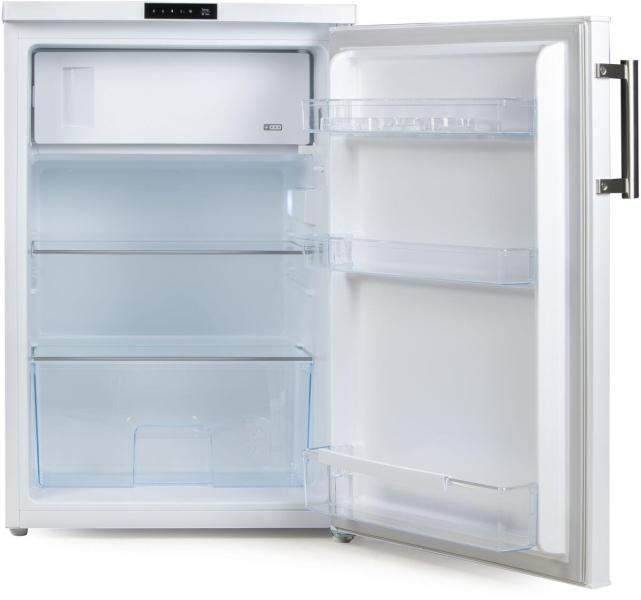 DOMO DO91122 Standkühlschränke mit Gefrierfach, 55,5 cm breit, 120 L, Supergefrierfunktion, LED-Display, weiß