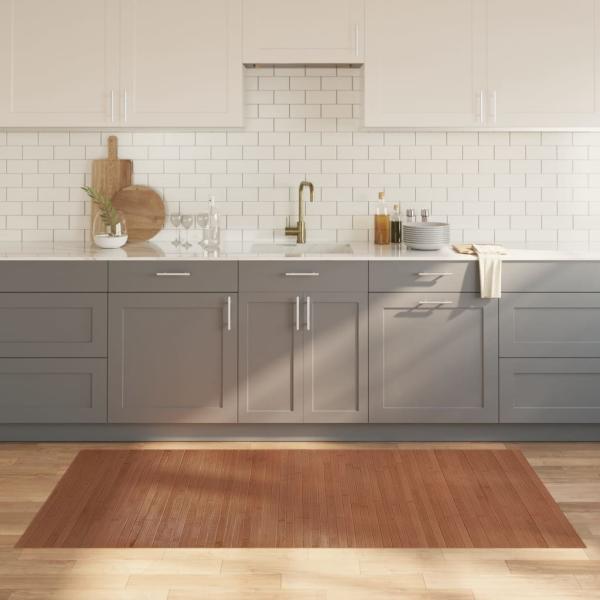 ARDEBO.de - Teppich Rechteckig Braun 100x200 cm Bambus