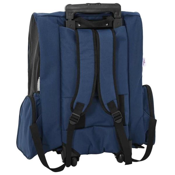 Trolley für Haustiere 3-in-1 Blau 48x32x57 cm cm Oxford-Gewebe