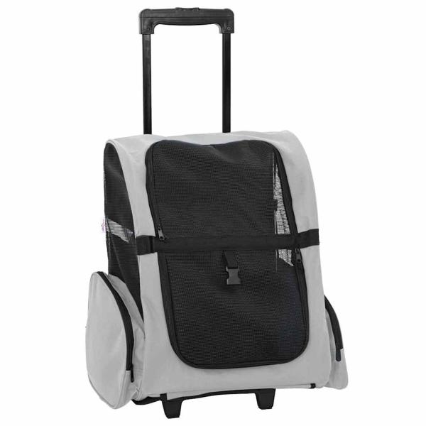 Trolley für Haustiere 3-in-1 Grau 48x32x57 cm cm Oxford-Gewebe