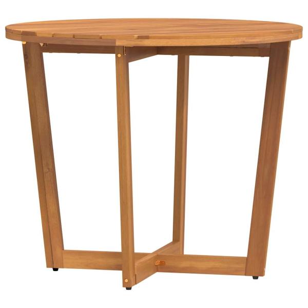 Garten-Esstisch Rund Ø90x75 cm Massivholz Akazie