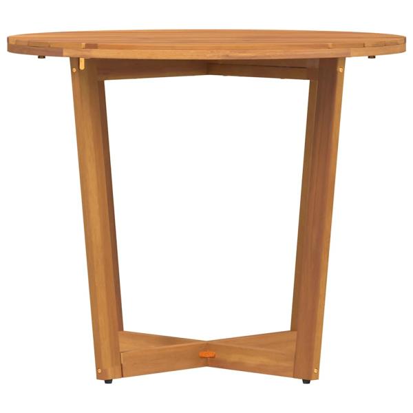Garten-Esstisch Rund Ø90x75 cm Massivholz Akazie