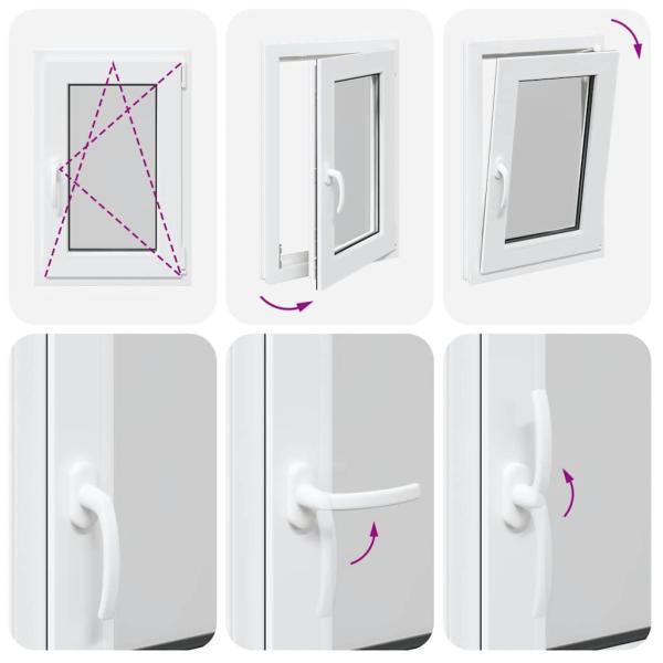 Kellerfenster "RISOR" 50x75 cm Drehkipp DIN Rechts Weiß