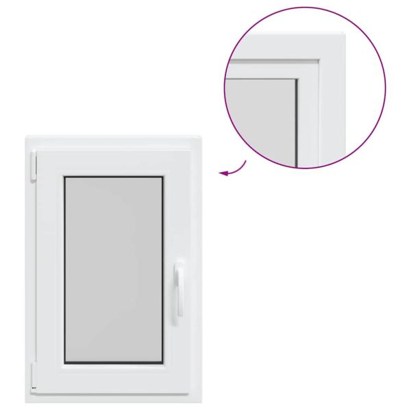 Kellerfenster "RISOR" 50x75 cm Drehkipp DIN Links Weiß