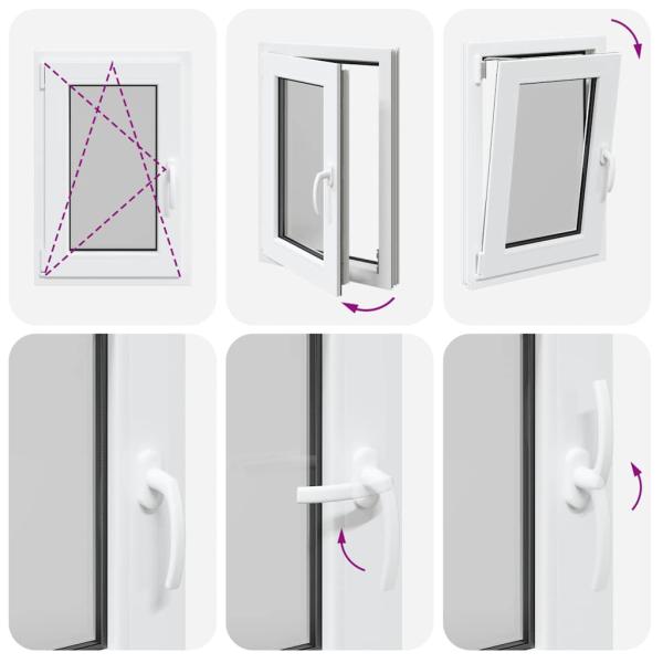 Kellerfenster "RISOR" 50x75 cm Drehkipp DIN Links Weiß