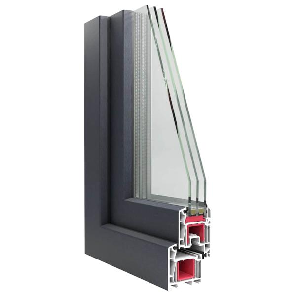 Kellerfenster "RISOR" 50x50 cm Drehkipp DIN Rechts Anthrazit