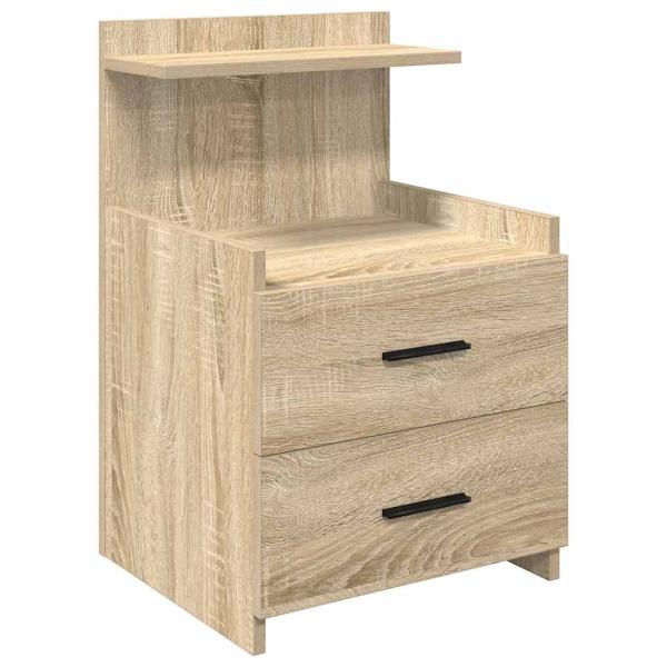 Nachttische 2-tlg. mit 2 Schubladen Sonoma-Eiche 40x36,5x62 cm