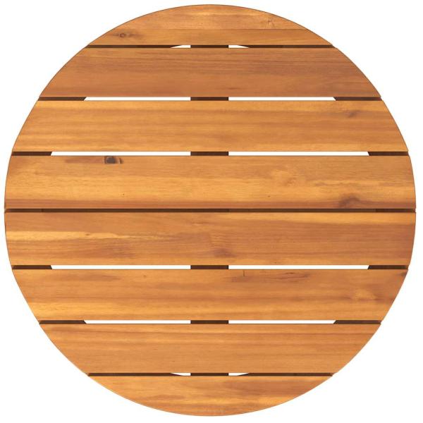Garten-Beistelltisch Rund Ø55x40 cm Massivholz Akazie