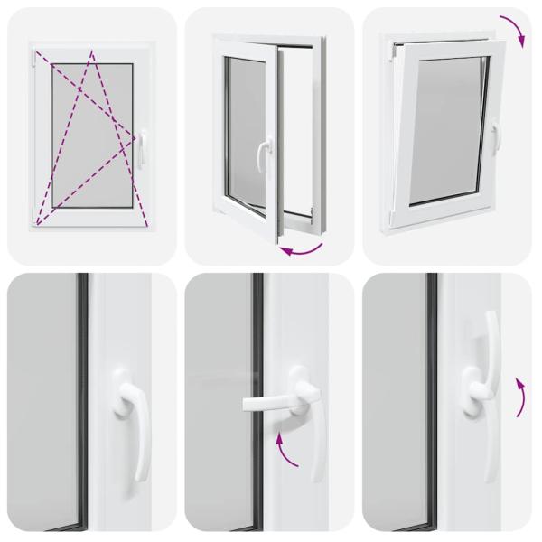 Kellerfenster "RISOR" 60x100 cm Drehkipp DIN Links Weiß