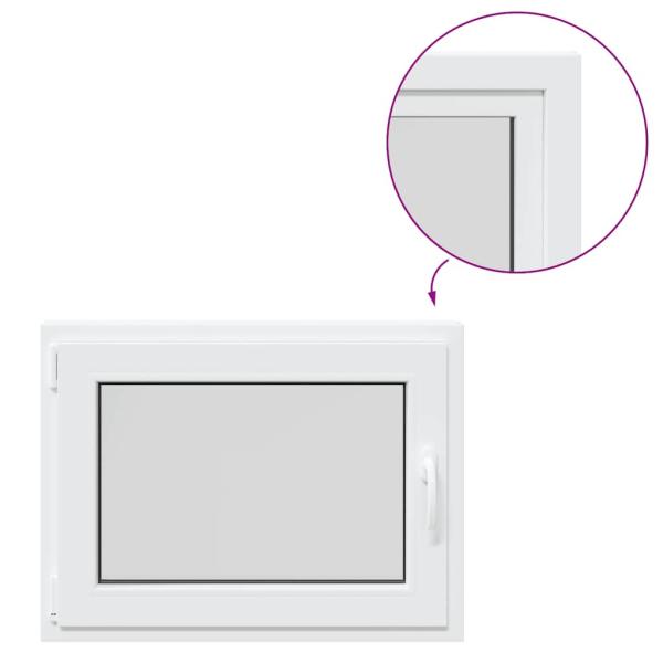 Kellerfenster "RISOR" 80x70 cm Drehkipp DIN Links Weiß
