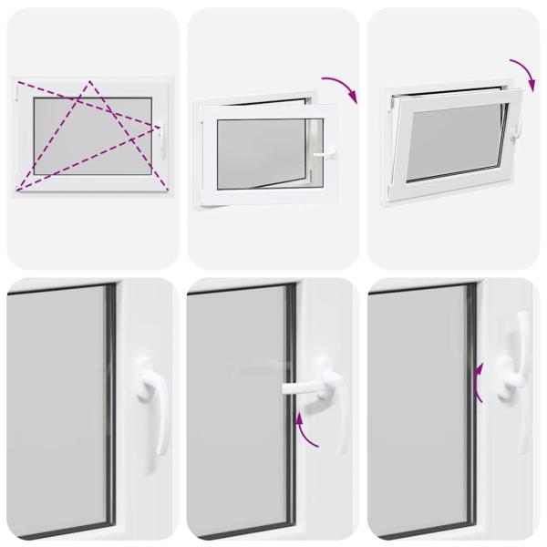 Kellerfenster "RISOR" 80x70 cm Drehkipp DIN Links Weiß