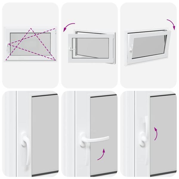 Kellerfenster "RISOR" 90x70 cm Drehkipp DIN Rechts Weiß