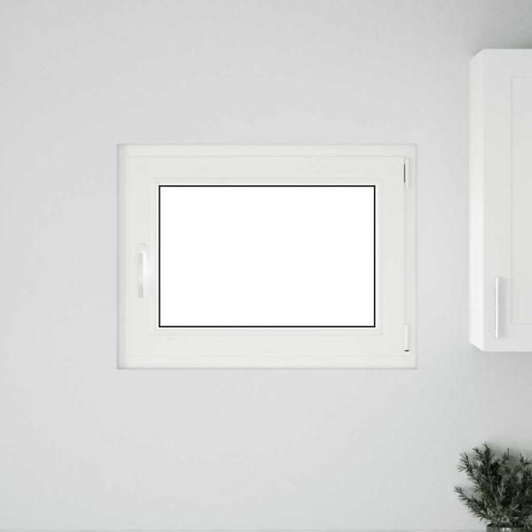 Kellerfenster "RISOR" 80x50 cm Drehkipp DIN Rechts Weiß