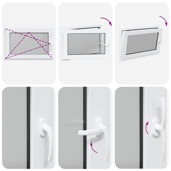 Kellerfenster "RISOR" 90x50 cm Drehkipp DIN Links Weiß