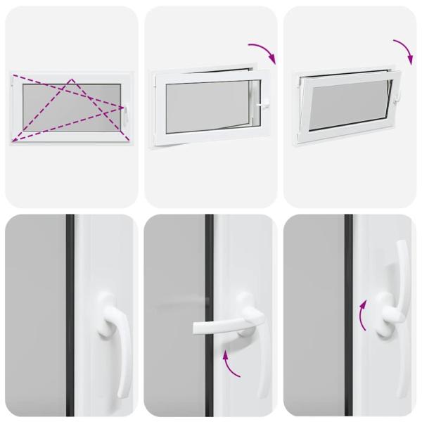 Kellerfenster "RISOR" 100x50 cm Drehkipp DIN Links Weiß