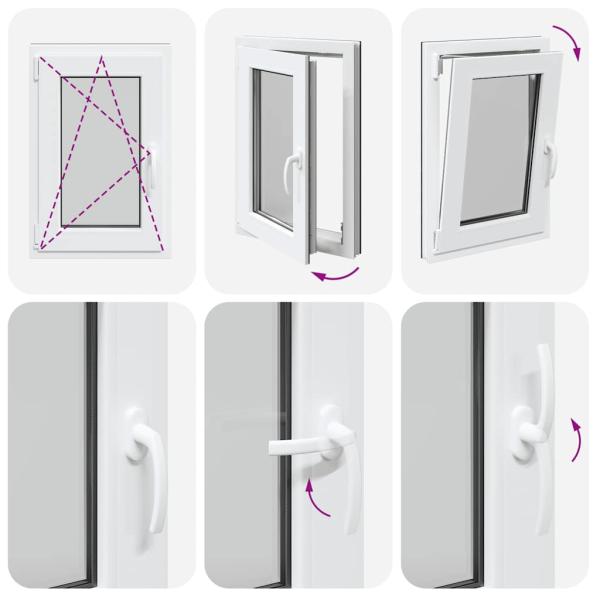 Kellerfenster "RISOR" 50x75 cm Drehkipp DIN Links Anthrazit
