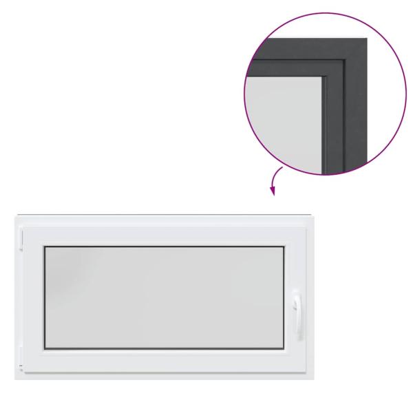 Kellerfenster "RISOR" 110x70 cm Drehkipp DIN Links Anthrazit