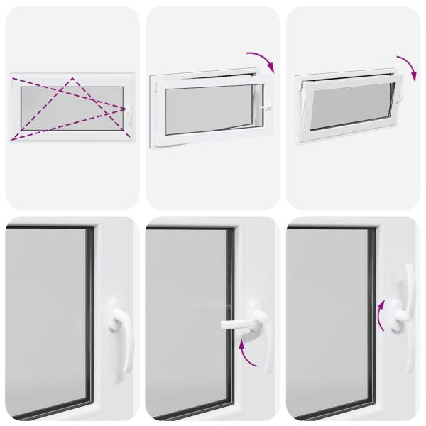 Kellerfenster "RISOR" 110x70 cm Drehkipp DIN Links Anthrazit