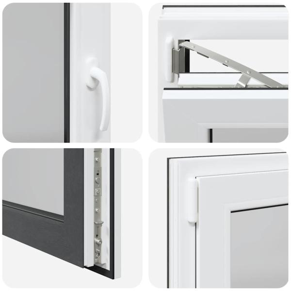 Kellerfenster "RISOR" 110x70 cm Drehkipp DIN Links Anthrazit