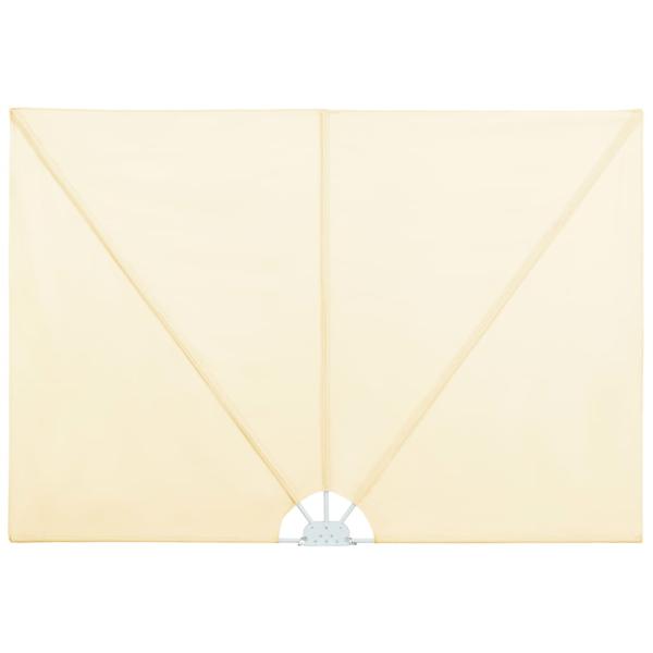 Faltbarer Terrassen-Seitenfächer Creme 300×200 cm