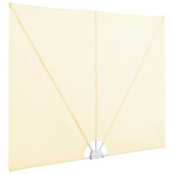 Faltbarer Terrassen-Seitenfächer Creme 300×200 cm