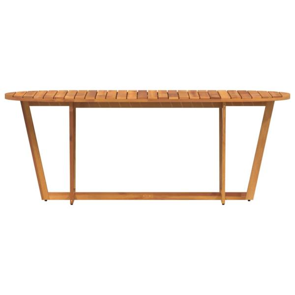 Garten-Esstisch Oval 200x90x75 cm Massivholz Akazie