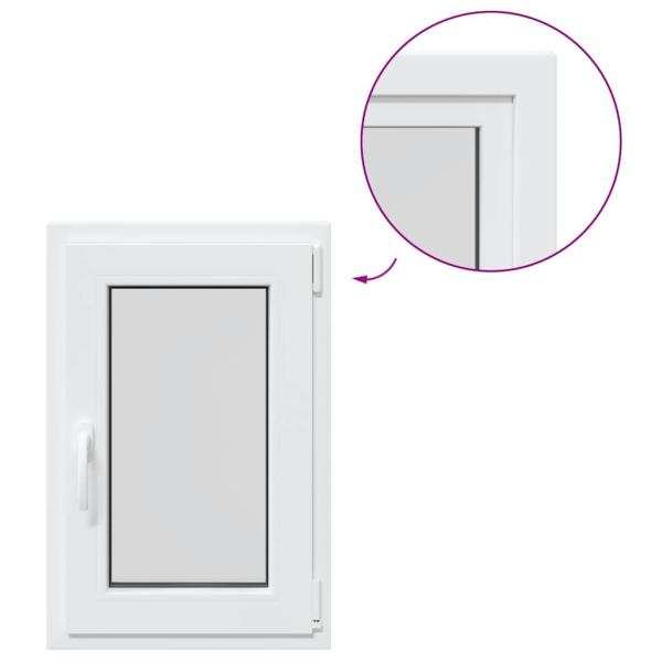 Kellerfenster "RISOR" 50x75 cm Drehkipp DIN Links Weiß