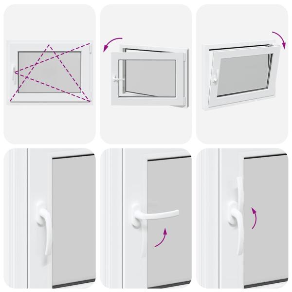 Kellerfenster "RISOR" 80x50 cm Drehkipp DIN Rechts Weiß