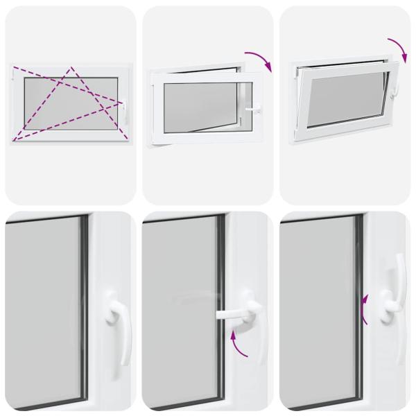 Kellerfenster "RISOR" 90x50 cm Drehkipp DIN Links Weiß