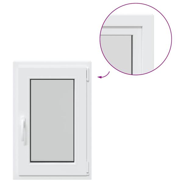 Kellerfenster "RISOR" 50x75 cm Drehkipp DIN Rechts Weiß