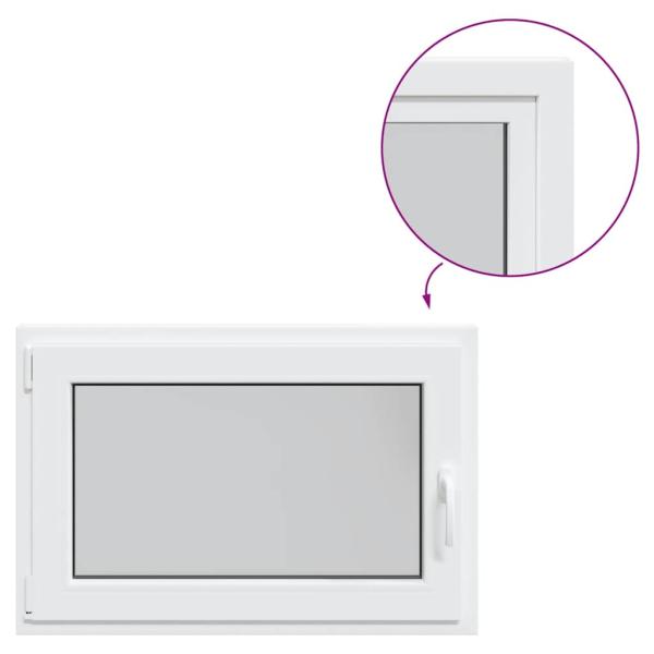 Kellerfenster "RISOR" 90x70 cm Drehkipp DIN Links Weiß